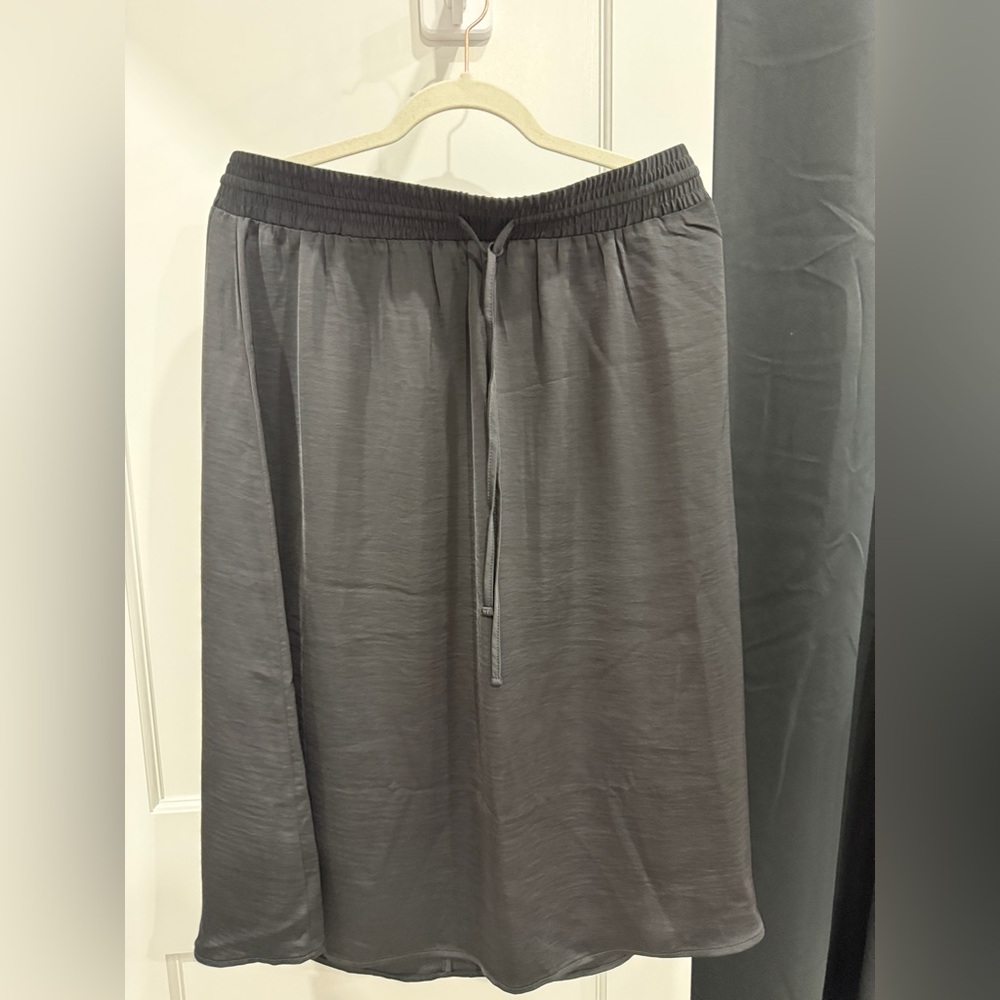 Black Drawstring Midi Skirt - New with Tags